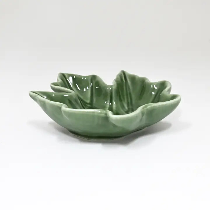Green 3.5" Maple Leaf Sauce Dish
