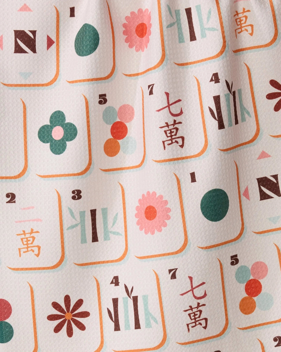 Cypress Tile Toss Mahjong Tea Towel