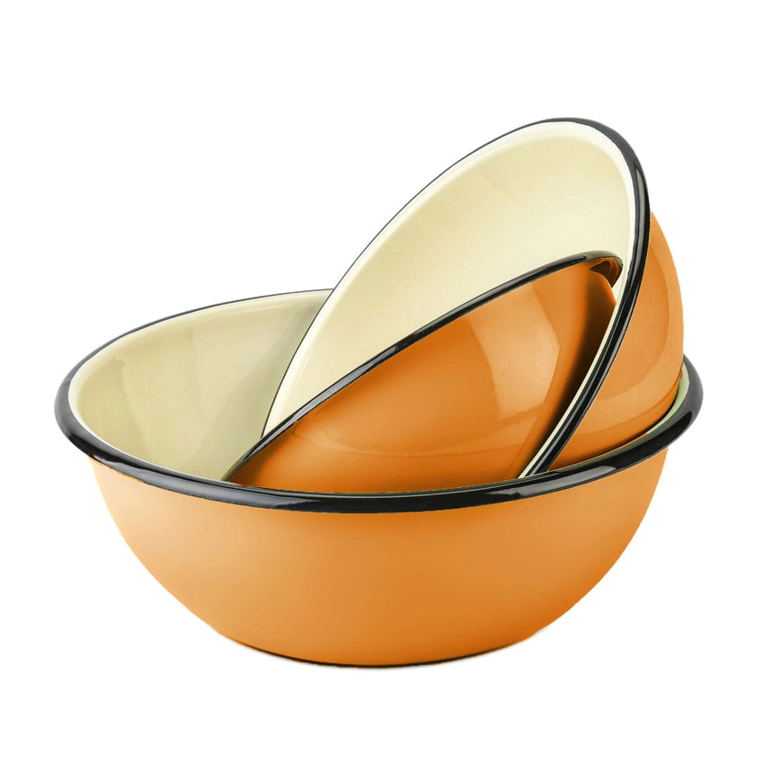 Mustard S/3 Enameled Bowl