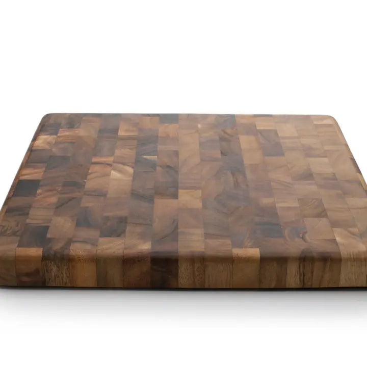 End Grain 14" IW Square Chef Board, Acacia Wood