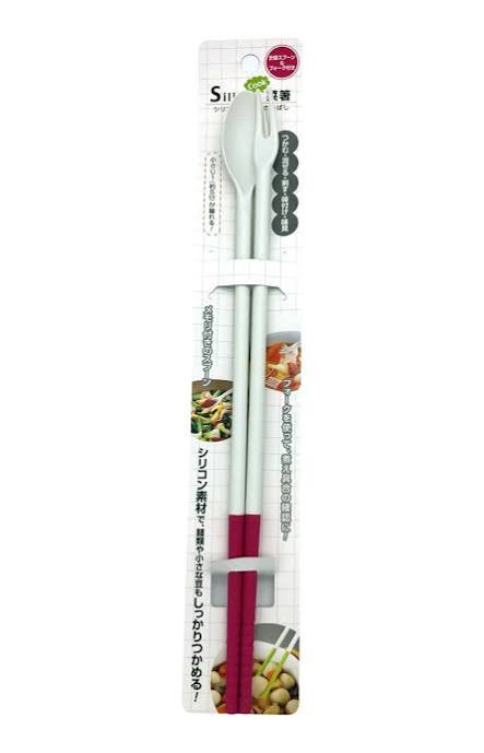 Pink 11.8" Silicone Cooking Chopsticks