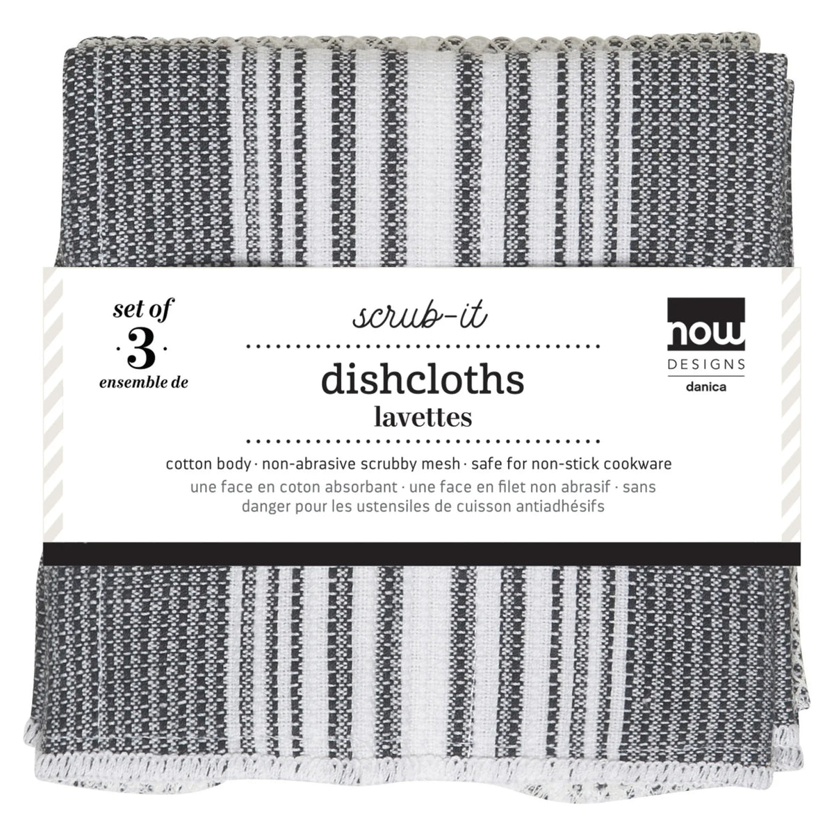 Scrub-It S/3 Dishcloths Black
