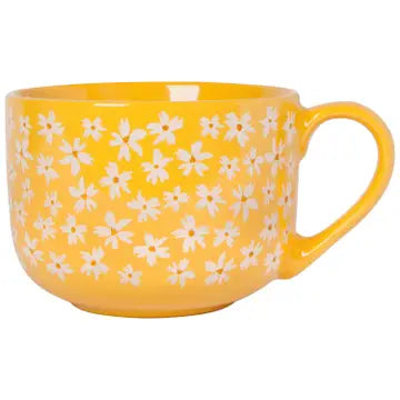 Full Bloom Yellow Latte Mug