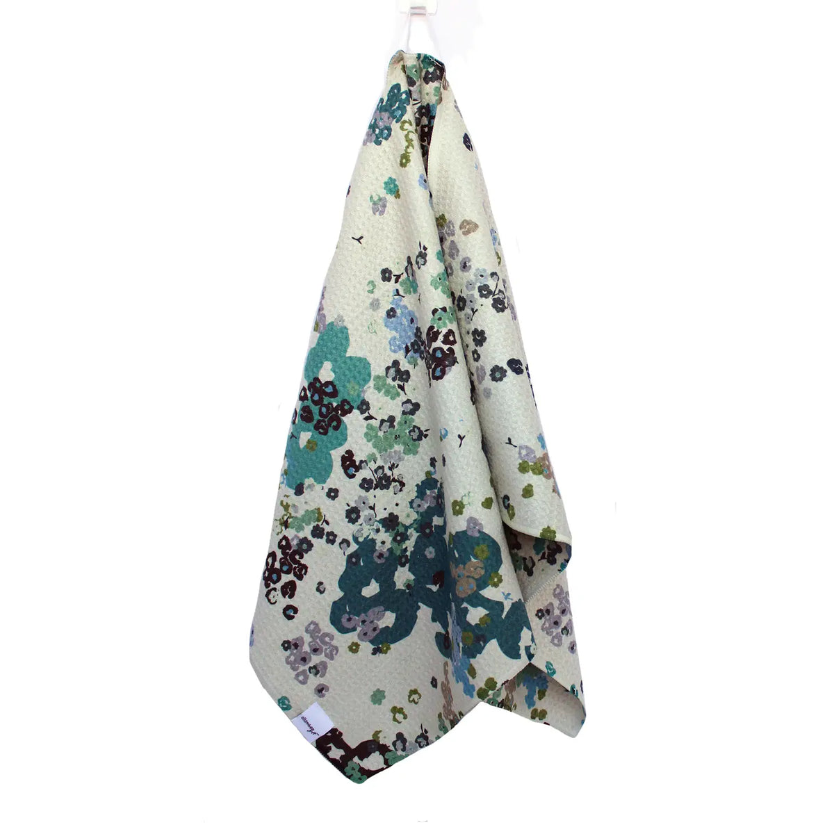 Blue Green Ditsy Flowers | Two Sided Microfiber Tea Towels