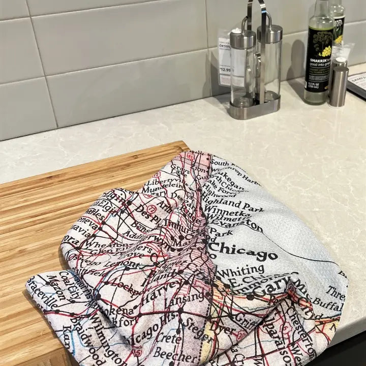 Michigan Map Dishtowel