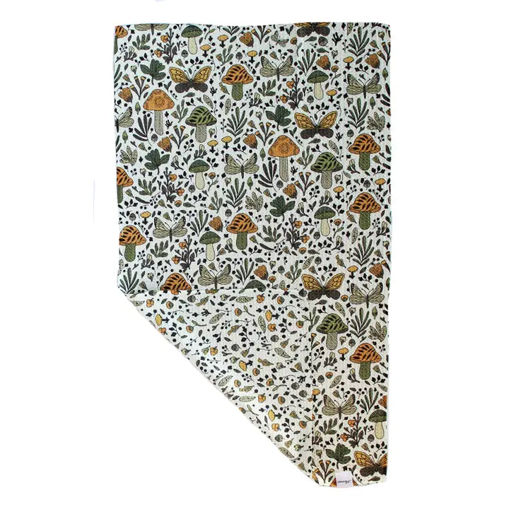Boho Mushrooms and Insects | Two Sided Waffle Tea Towels