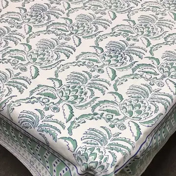 Tablecloth 86" Round Thistle White