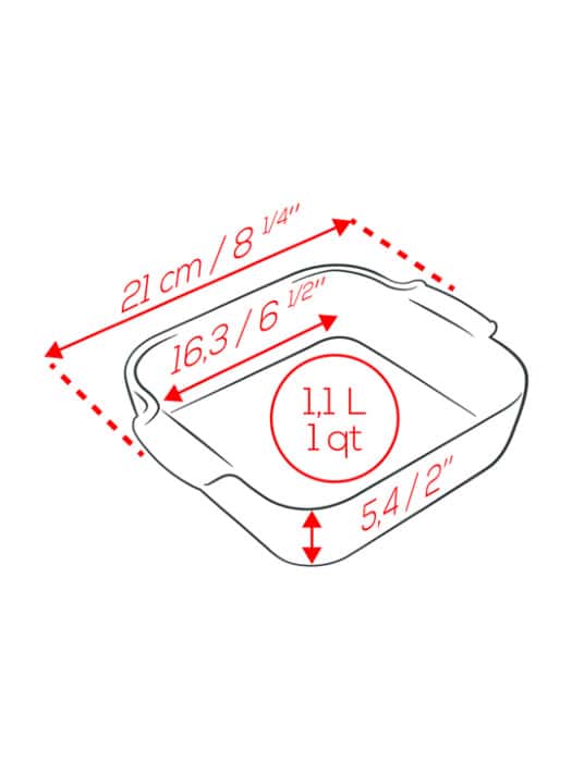 8.25" Square Slate Ceramic Baking Dish