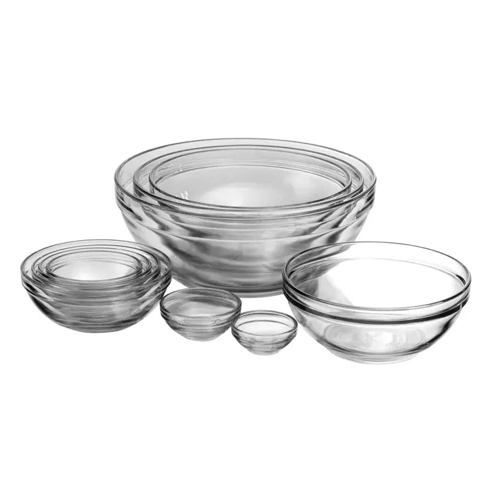AH S/10 Nesting Glass Mixing Bowls