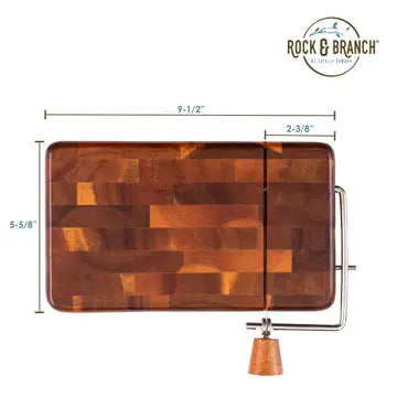 Acacia Wood Charcuterie Board w/ Cheese Slicer