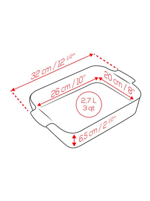 12.5" Rectangular Slate Ceramic Baking Dish