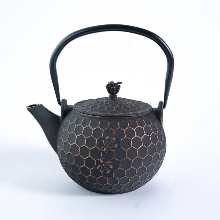 Bronze Honeycomb 60oz Cast Iron Tea Pot