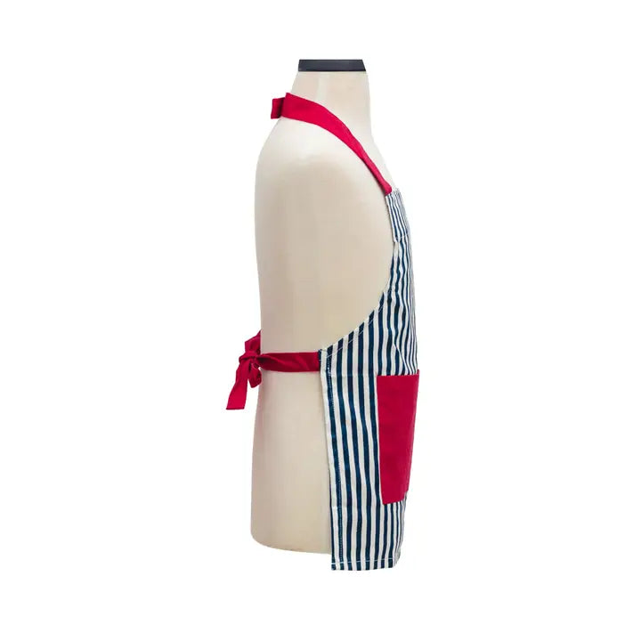 Striped 3 pc Kids Apron, Mitt & Hat Set