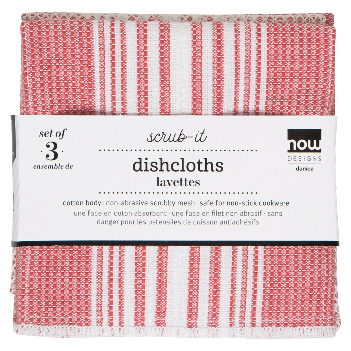 Scrub-It S/3 Dishcloths Red