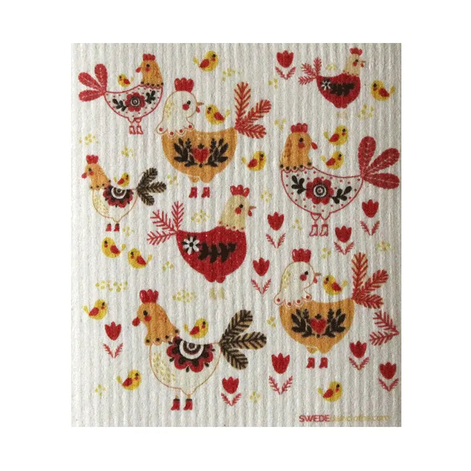 Swedish Dishcloth, Chickens!