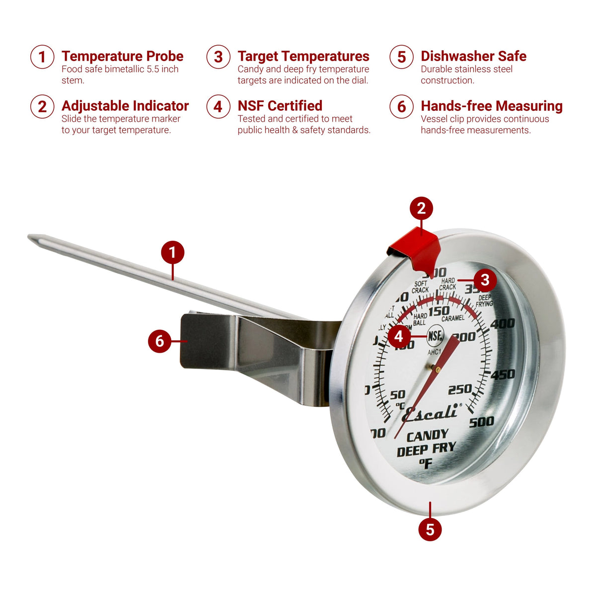 Candy / Deep Fry Dial Thermometer 5.5"