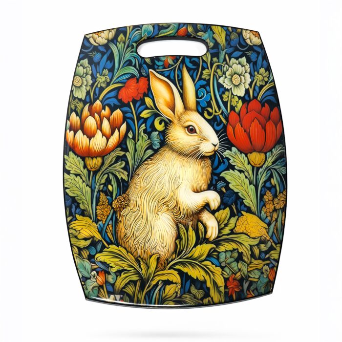 Bunny William Morris Wooden Cutting and Serving Board