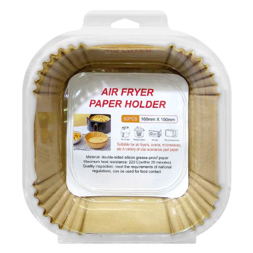 50pk Square Air Fryer Disposable Liner