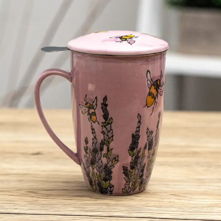 Spring Honeybee 15oz Tea Infuser Mug