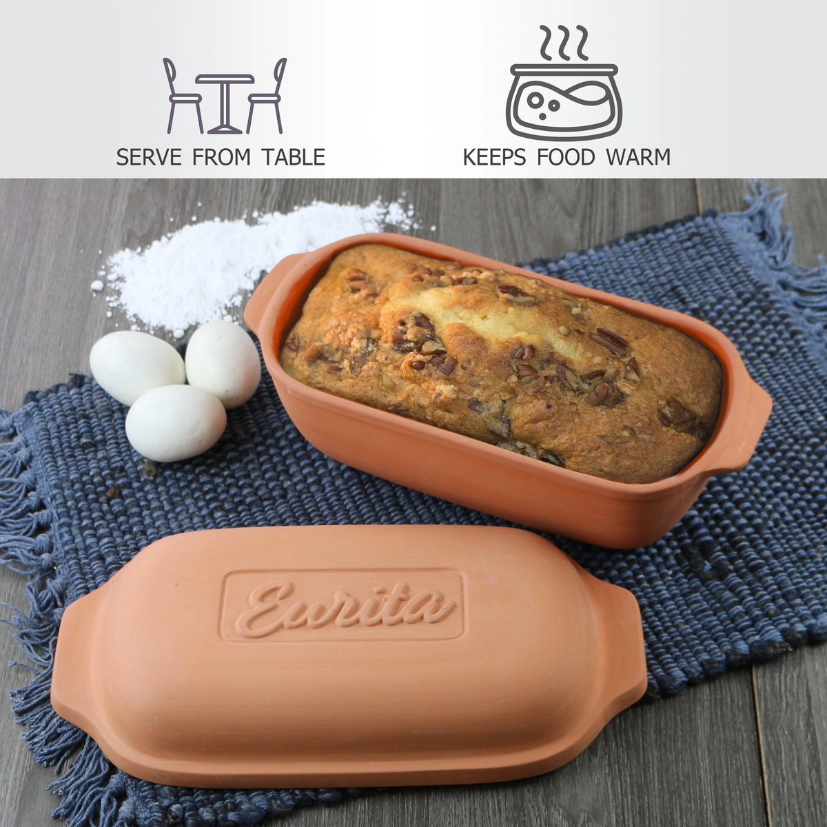 2qt Eurita Bread Loaf Pan With Lid