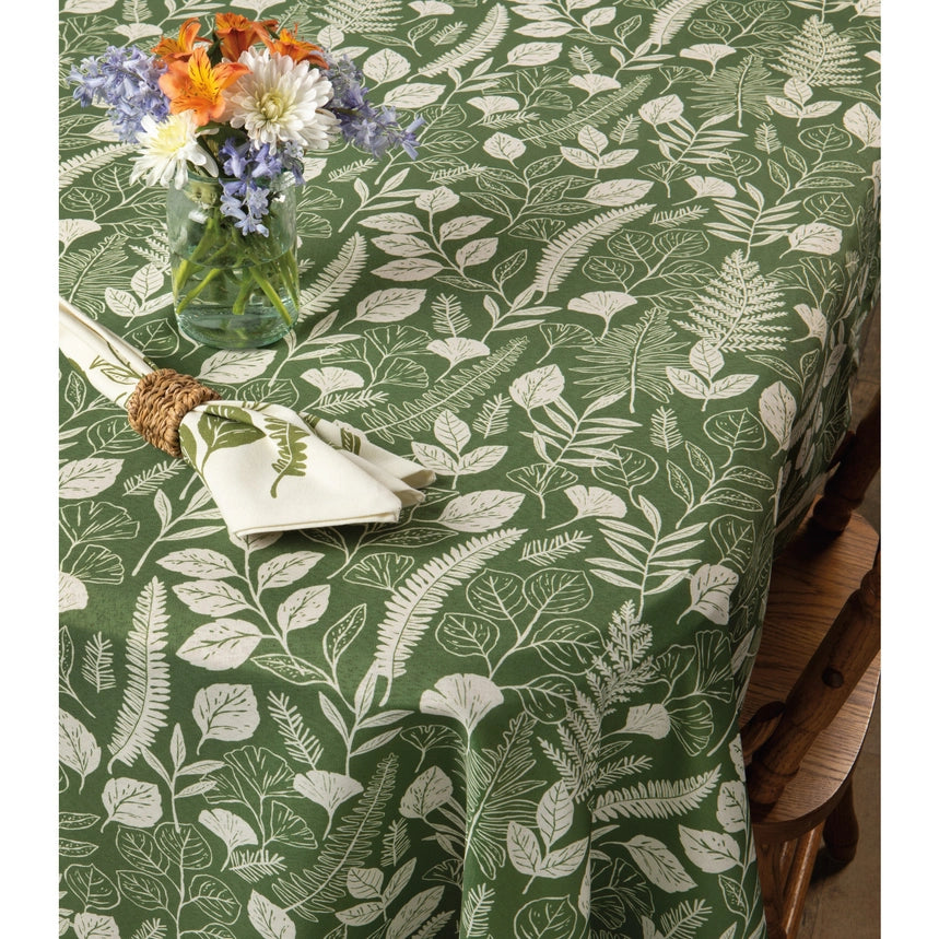 60" Round Clean Coast Fern & Frond Tablecloth