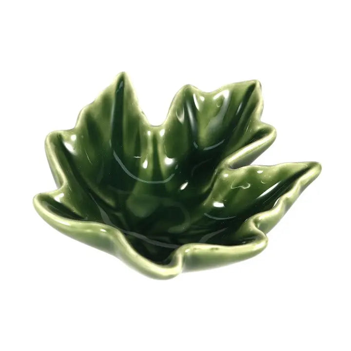 Green 3.5" Maple Leaf Sauce Dish