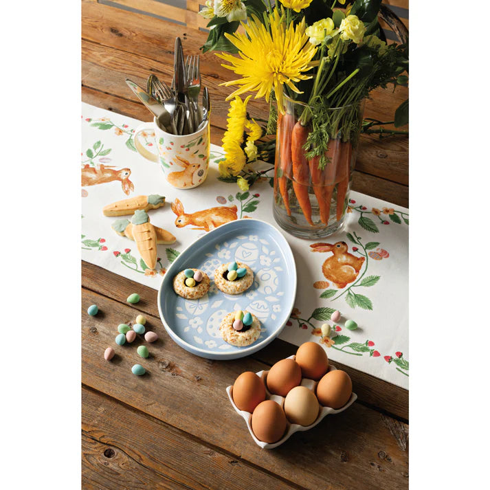 Ceramic Egg Crate, Matte White