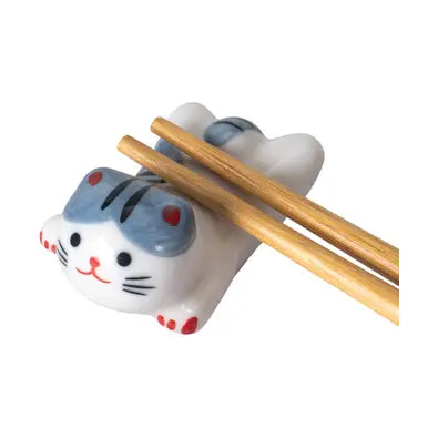 Grey Cat Chopstick Rest