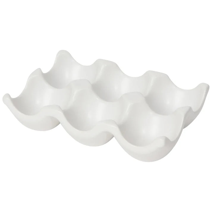 Ceramic Egg Crate, Matte White