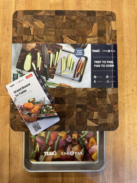 End Grain 12x11 Prep-To-Quarter Sheet Pan & Board