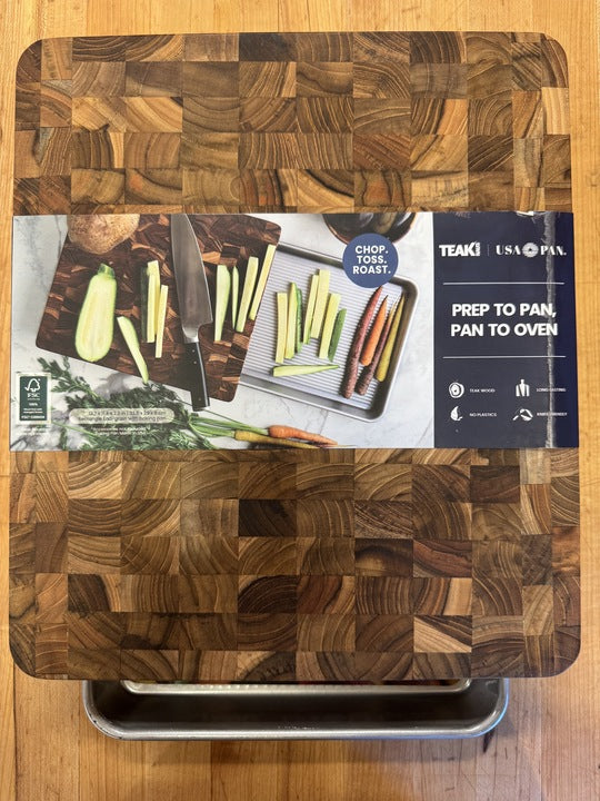 End Grain 12x11 Prep-To-Quarter Sheet Pan & Board