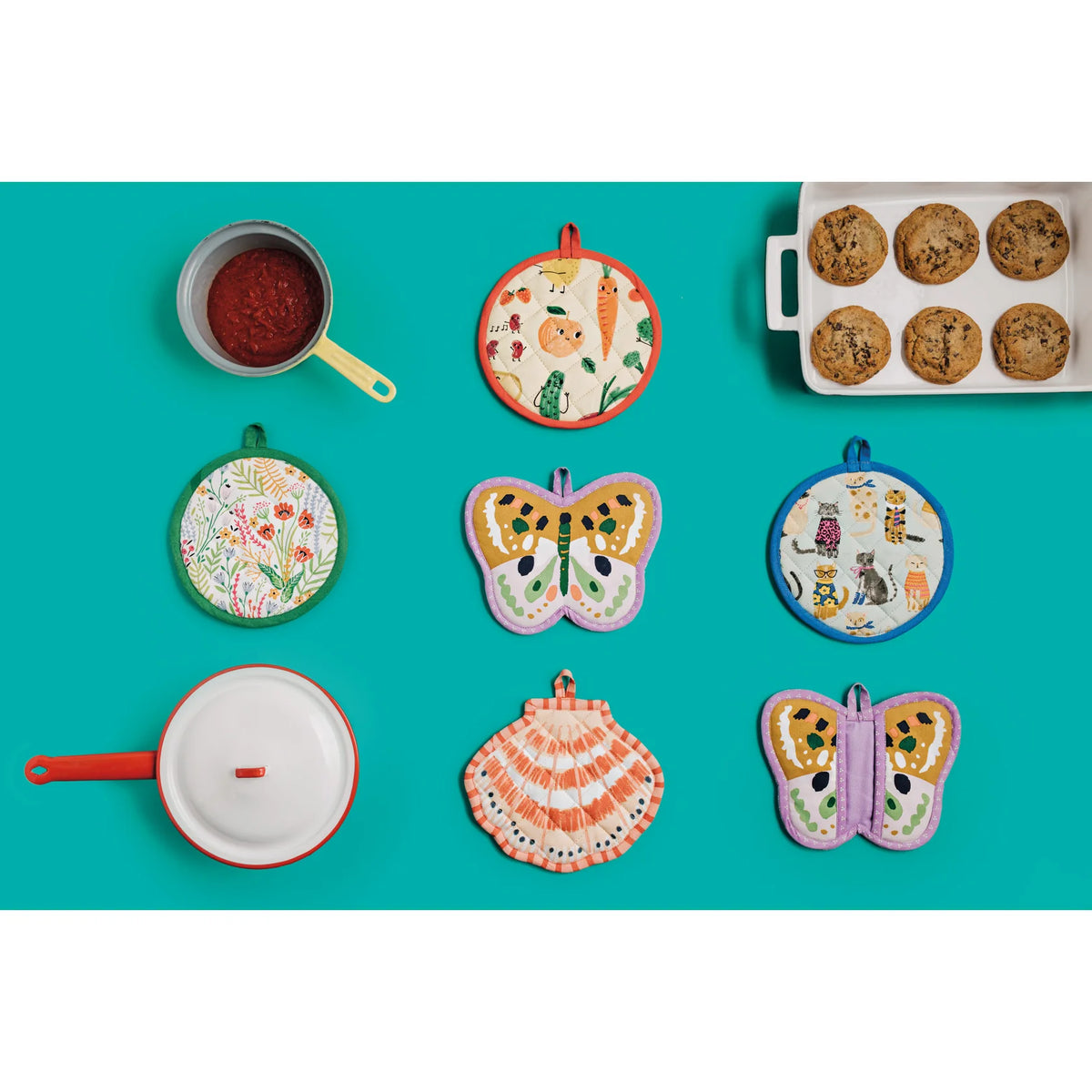 Funny Food Round Potholder