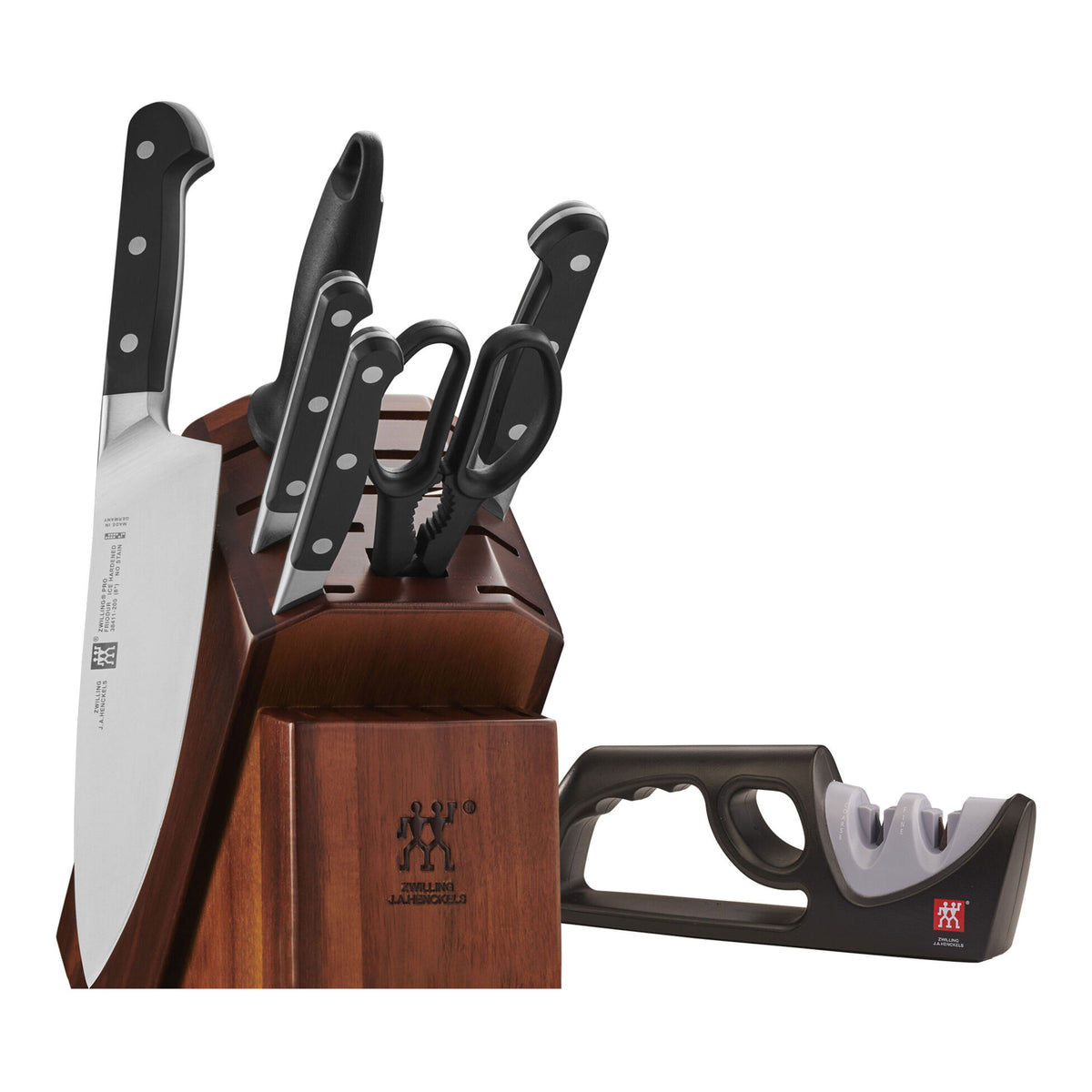 Pro 8 Piece Knife Block Set, With Sharpener