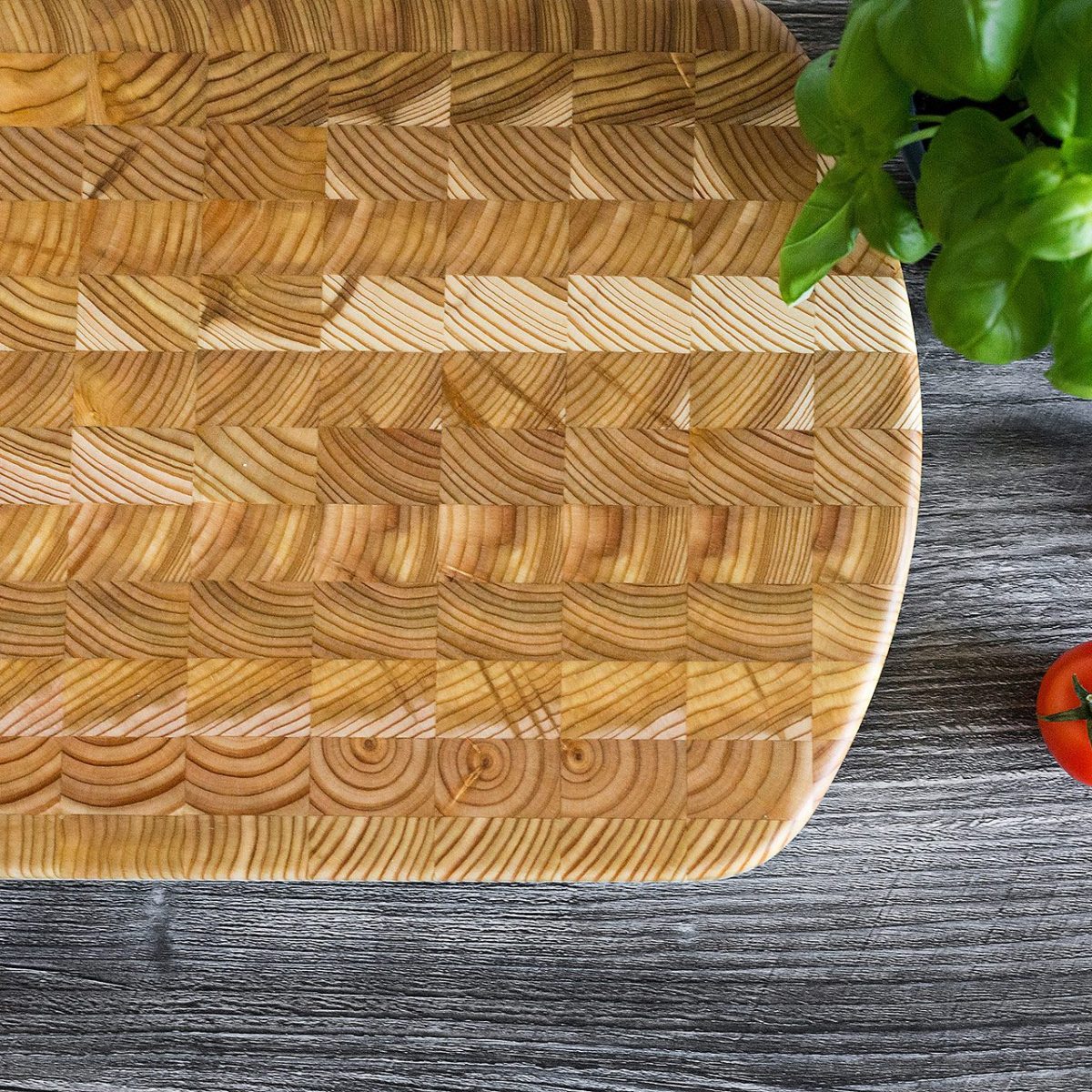 Curved End Board 15 x 9.5" x 1.5" Premium Larch Wood