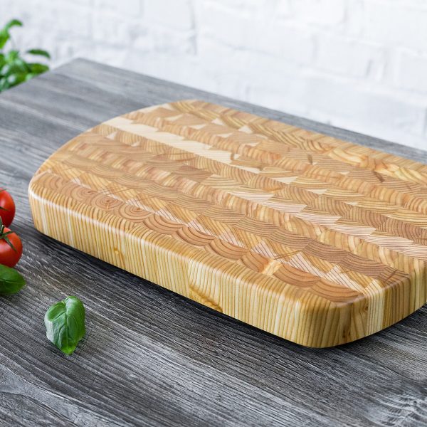 Curved End Board 15 x 9.5" x 1.5" Premium Larch Wood