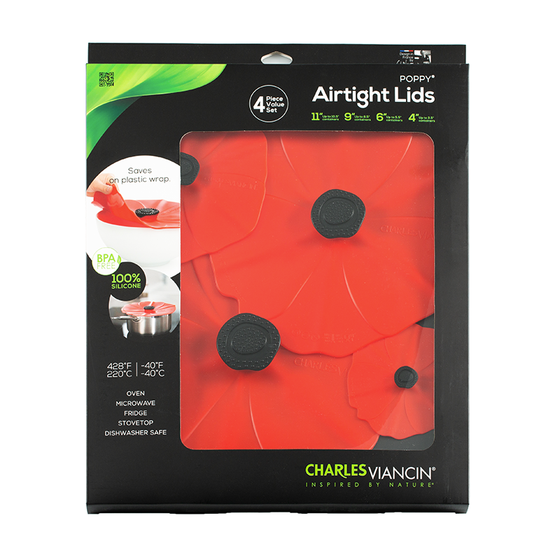 Poppy Lids Gift S/4