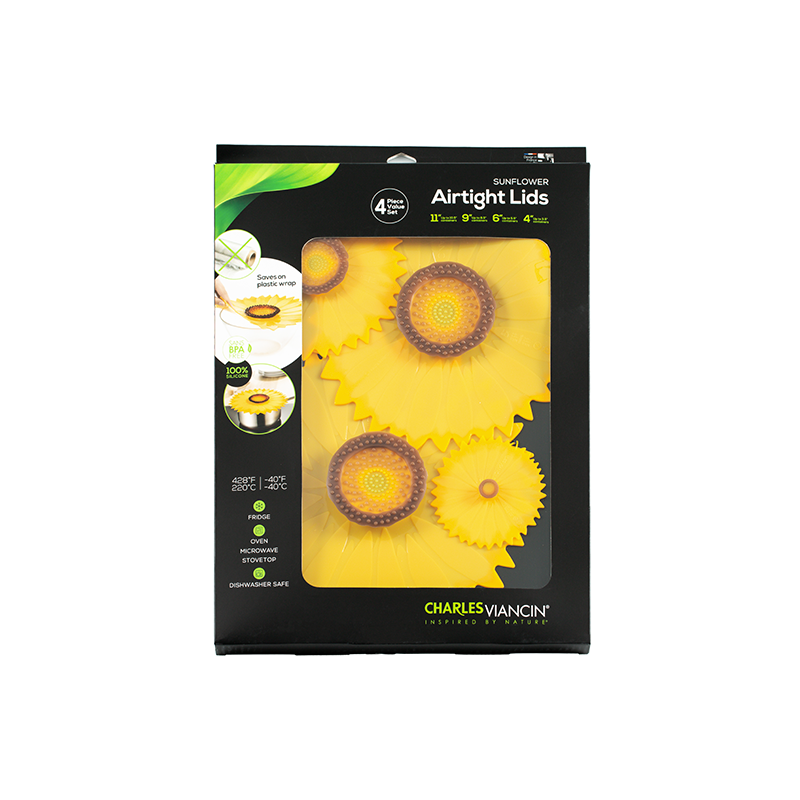 Sunflower Lids Gift S/4