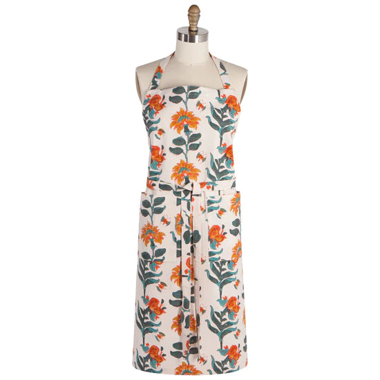 Apron Marigold Block Print
