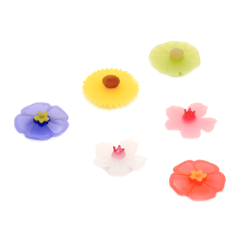 Floral Drink Markers S/6
