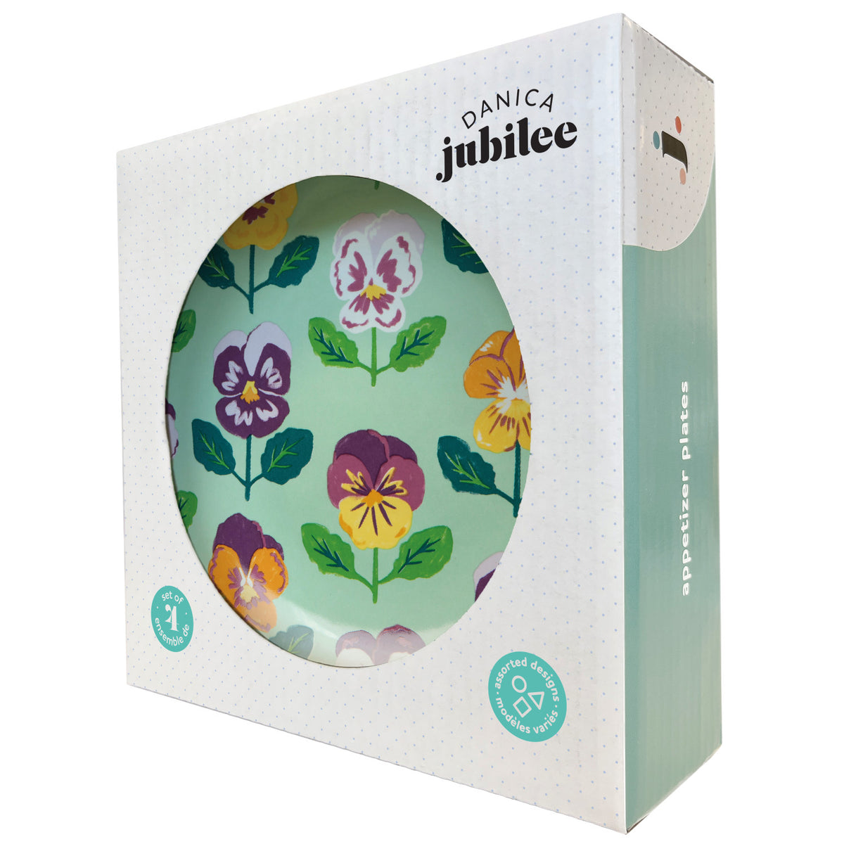 S/4 Pansy Appetizer Plates