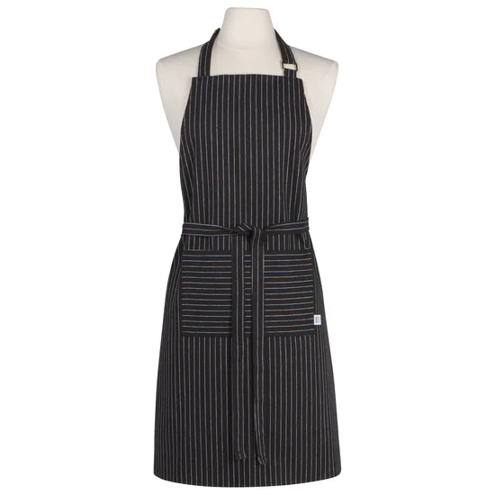 Apron Pinstripe Black Chef