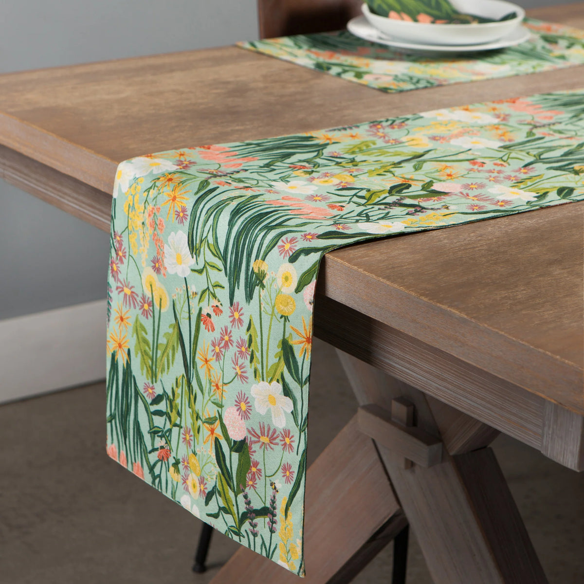 72" Clean Coast Bees & Blooms Table Runner