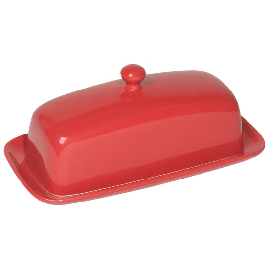 Butter Dish Rect Red