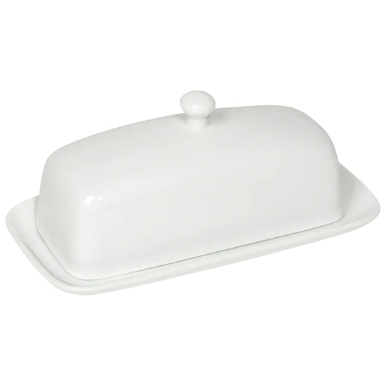 Butter Dish Rect White