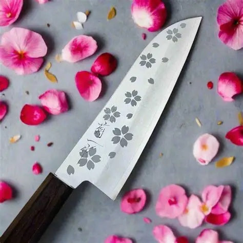 6.7" Sakura Santoku Ebony Handle