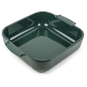 11" Square Forest Green Ceramic Baking Dish