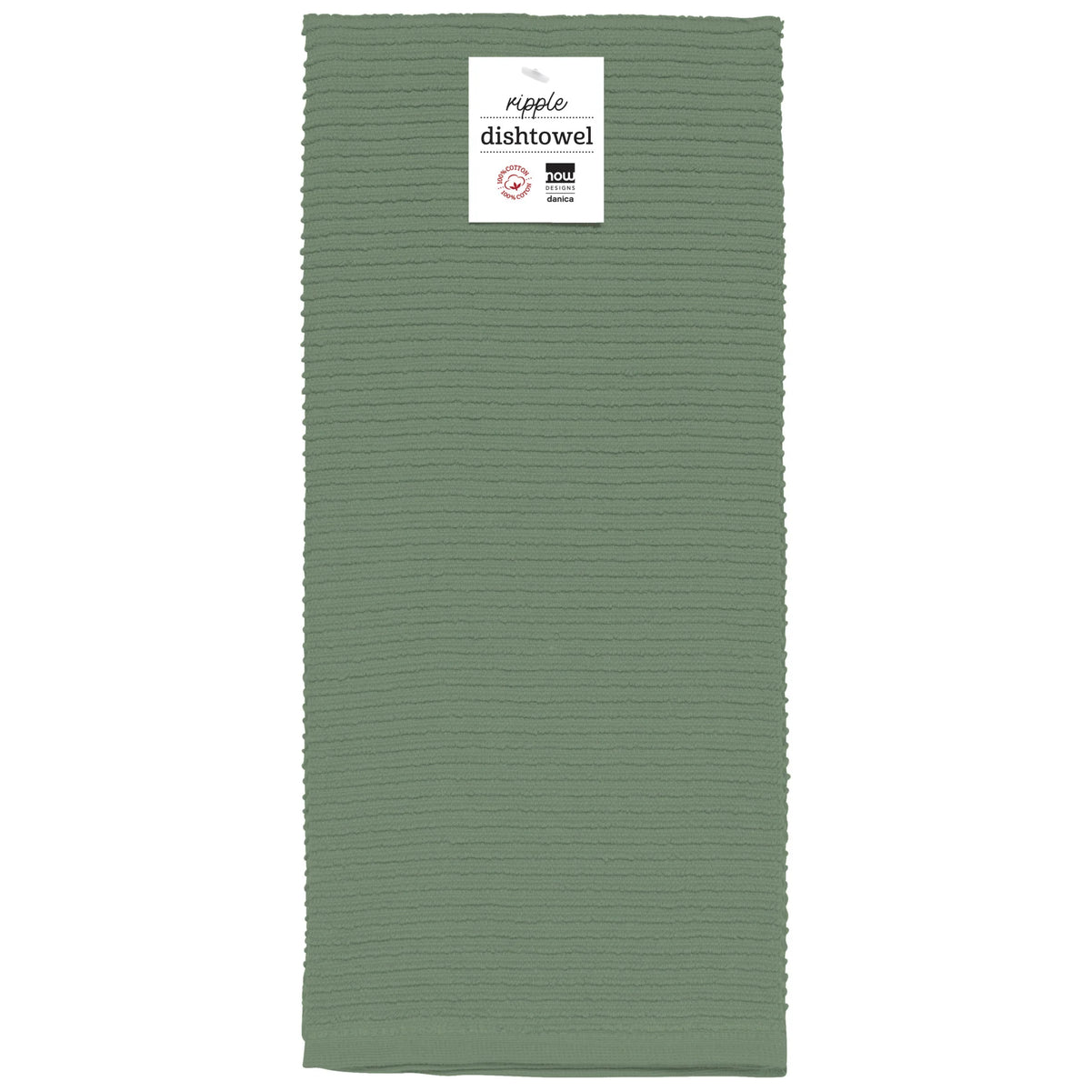 Dishtowel Elm Green Ripple