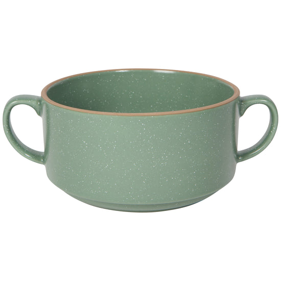 Elm Green Double Handled Soup Bowl