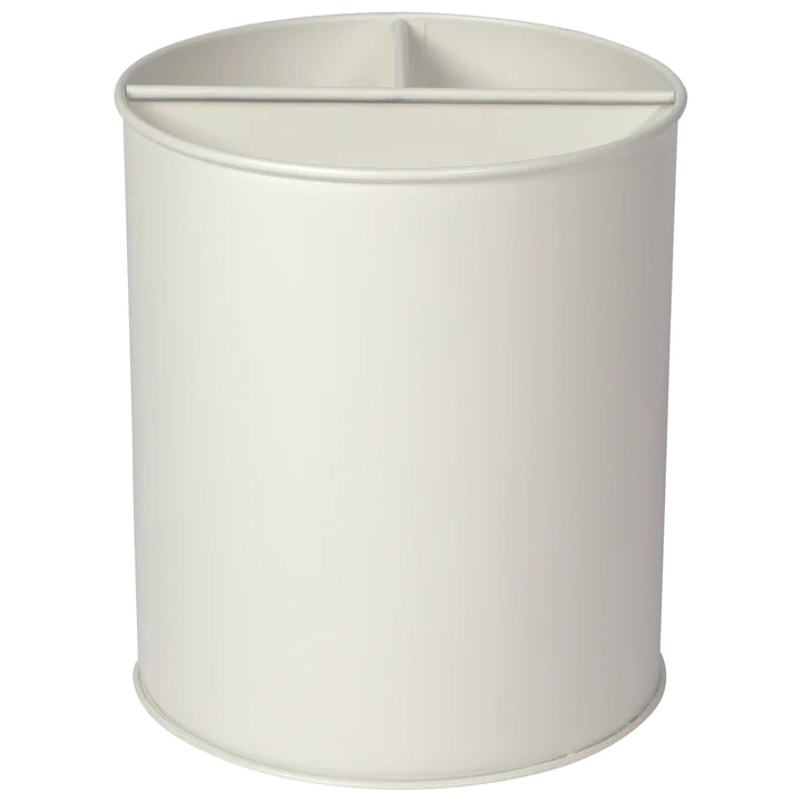 Utensil Crock White Metal
