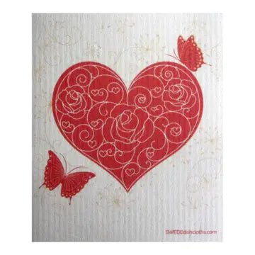Swedish Dishcloth, Valentine Heart